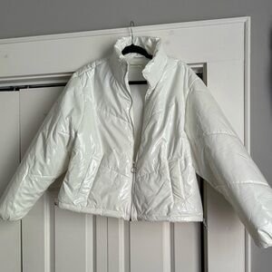 White puffer jacket